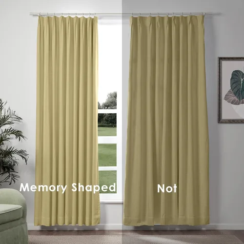 Miniatura 4 de TWOPAGES Cortinas plisadas opacas de 63 pulgadas de largo para ventanas pequeñas, cortinas opacas con aislamiento térmico para oscurecer