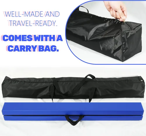 Miniatura 7 de FC FUNCHEER - Viga de equilibrio plegable, viga de suelo para gimnasia, equipo de gimnasia para niños, base de madera, fondo antideslizante y bolsa