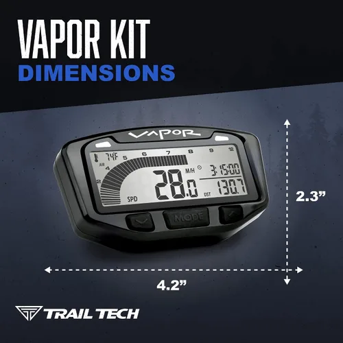 Miniatura 5 de Trail Tech 752-113 Kit de medidor de tacómetro de velocímetro digital de vapor, Suzuki SV650 1999-2017