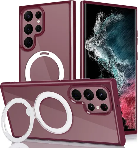 Miniatura 14 de Cavor Funda para teléfono Samsung Galaxy S22 Ultra para hombre, compatible con MagSafe, S22 Ultra con soporte, funda ultra magnética para Samsung A