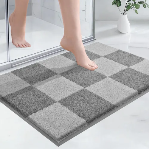 Miniatura 28 de PURRUGS Alfombra de baño antideslizante lavable a máquina 20 x 30 pulgadas, tapete de baño súper absorbente y de secado rápido, alfombra de baño
