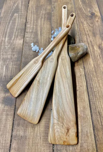 Miniatura 2 de Juego de espátulas Spurtle de 3 piezas de arce ambrosía