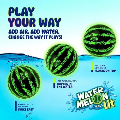 Miniatura 3 de Watermelon Ball Lit - Juguete de piscina que brilla en la oscuridad para niños de 8 a 12 años, adolescentes y adultos, juego de piscina de 9