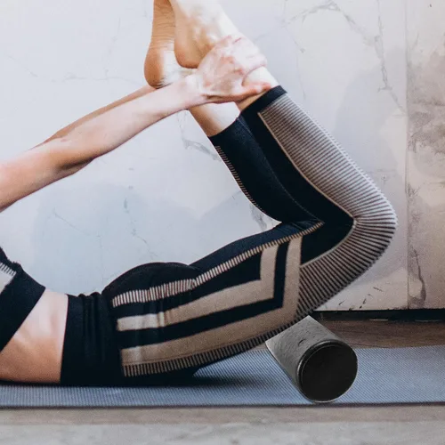 Miniatura 3 de Rodillo de yoga de espuma de alta densidad para masaje de tejido profundo y rodillo de fitness firme muscular para aliviar la circulación, adecuado