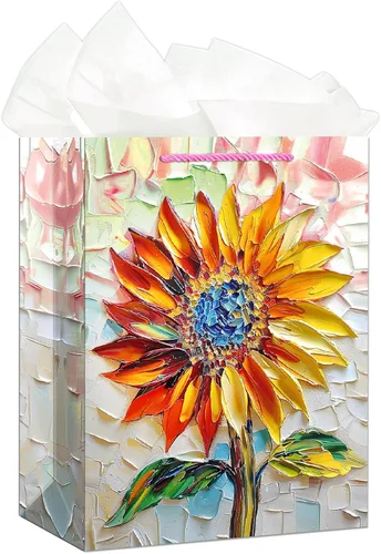 Miniatura 21 de D4DREAM Bolsa de regalo de San Valentín – Bolsa de regalo de aniversario de 13 pulgadas con papel de seda para mujeres, hombres, novio, novia, 7-1