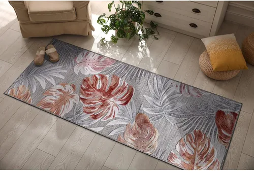 Miniatura 64 de CAMILSON Alfombra para Interiores y Exteriores, Alfombras de Área Azules 5x7 con Hojas Tropicales Botánicas para Patios Interiores y Exteriores