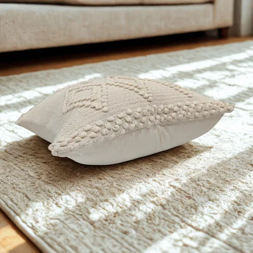Miniatura 6 de Juego de 2 fundas de almohada decorativas grandes de 20 x 20 pulgadas, estilo bohemio, de algodón, para decoración de granja, juego de 2 fundas