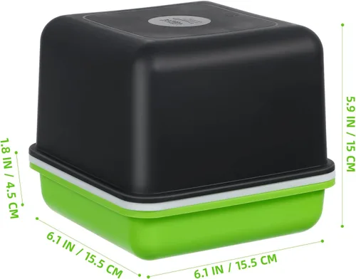 Miniatura 3 de Caja hidropónica de cacahuete, 3 bandejas para vivero con tapa, 6.69 x 6.69 x 6.10 pulgadas, bandeja de germinación libre para jardinería