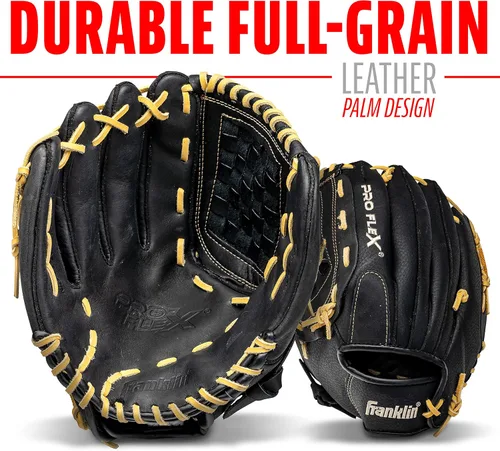 Miniatura 2 de Franklin Sports Baseball Glove - Proflex Adult Baseball + Softball Glove - Outfield + Infield - Right and Left Hand
