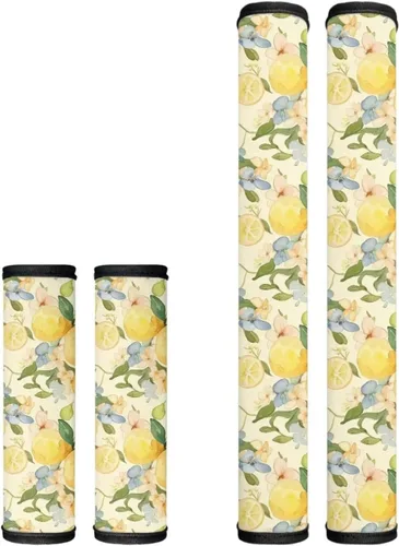 Miniatura 39 de Juego de 4 fundas protectoras de repuesto para manija de puerta de refrigerador con temática de té de la tarde para microondas, horno, refrigerador