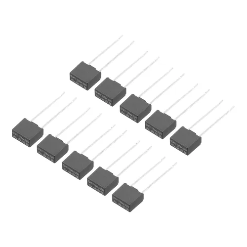 Miniatura 7 de uxcell 10pcs DIP montado en miniatura cuadrado lento golpe micro fusible para piezas electrónicas PCB LCD reparación, 1.6A 250V, negro