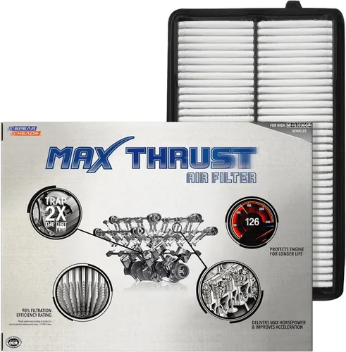 Miniatura 67 de Filtro de aire de motor Spearhead MPG Defense Max Thrust para vehículos de todo kilometraje, se adapta como el OEM, restaura MPG y aceleración