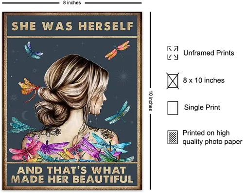 Miniatura 2 de Arte de pared con citas inspiradoras y positivas y decoración - Regalos de aliento para mujeres, adolescentes, niñas - Carteles con dichos