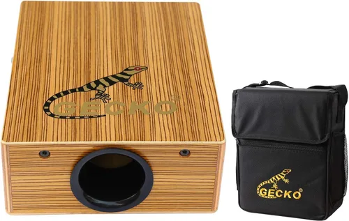 Miniatura 2 de GECKO - Caja de percusión de madera, instrumento musical con bolsa de transporte