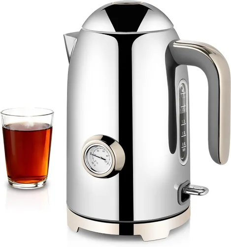 Miniatura 9 de SUSTEAS Tetera Eléctrica - Hervidor de Agua Caliente de 57 oz para Té con Termómetro, Tetera de Acero Inoxidable de 1500W de Calentamiento Rápido