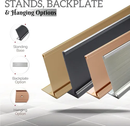 Miniatura 4 de Placa de identificación de oficina – Placa de nombre personalizada grabada para escritorio, 2 x 4 pulgadas, placa de nombre personalizada