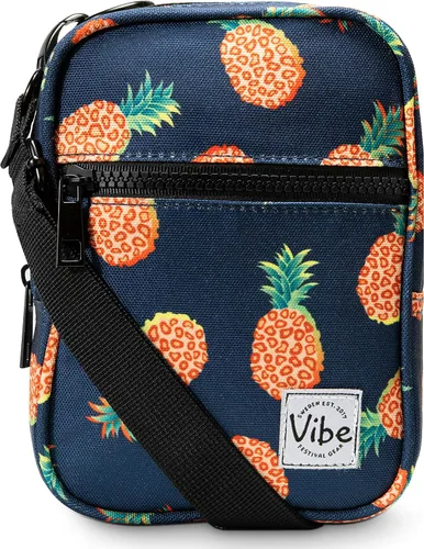 Bolso bandolera para mujeres y hombres, 5 en 1, multiuso de poliéster reciclado, mochila cruzada, Pineapples, Bolso bandolera