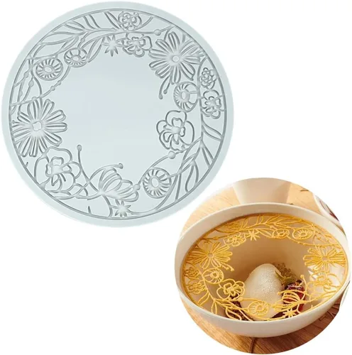 Miniatura 16 de Moldes de silicona 3D de hojas huecas para chocolate, molde de panal de abeja, caramelo, patrón de flores, molde para fondant, decoración de tartas