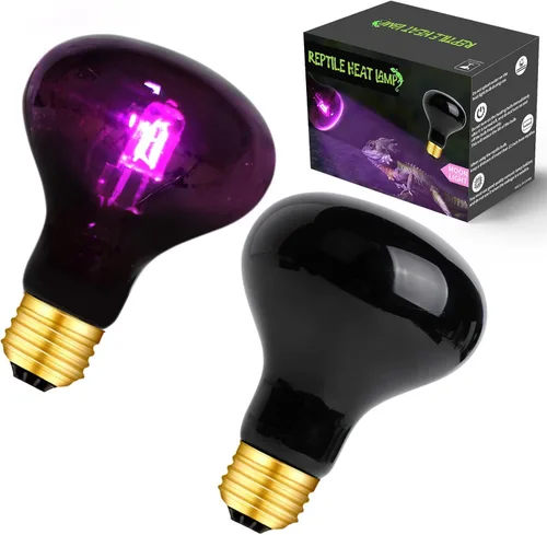 Lámpara de calor nocturno de 75 W, bombilla infrarroja, bombilla de luz de luna, lámpara de calor de reptil, lámpara de punto UVA para reptiles y