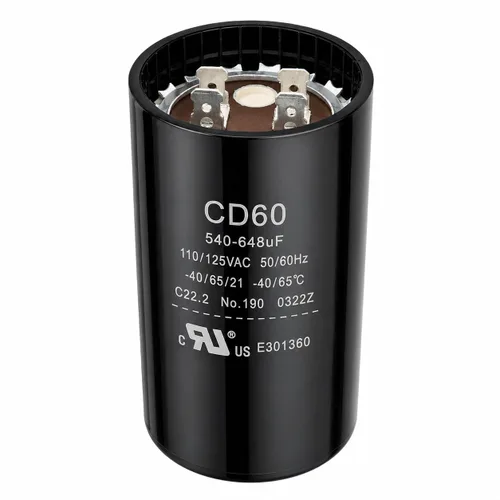 Miniatura 9 de 108-130 uf 108/130 MFD 110-125 VCA Voltios CD60 Condensador de arranque de motor redondo 50/60 Hz AC Eléctrico - Compatible con condensadores