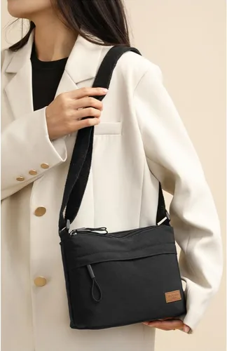 Miniatura 5 de Bolsos cruzados para mujer, bolsa de hombro pequeña de nailon, ligera, casual, simple, adecuada para el trabajo y viajes diarios