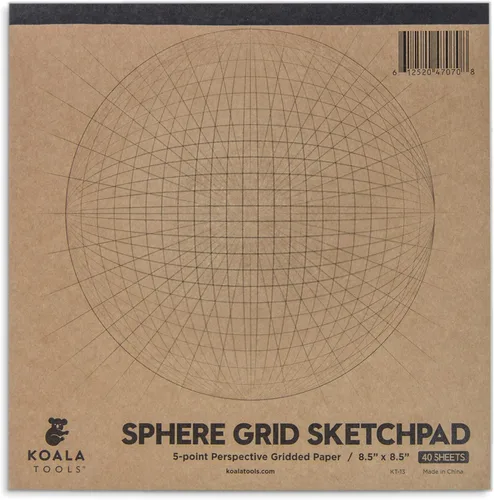 Koala Tools | Perspectiva de dibujo (1 y 2 puntos) Bloc de boceto grande (5 puntos)