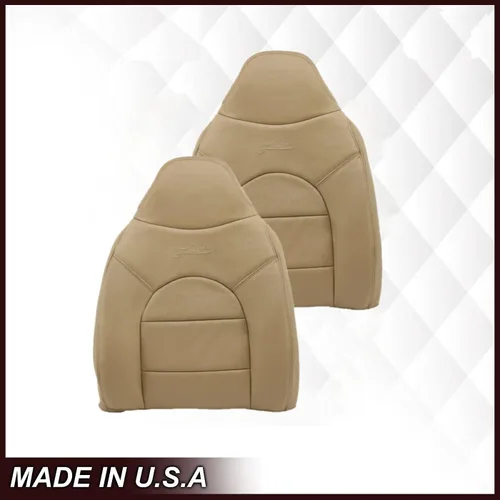 Miniatura 4 de 2000 Ford F250 F350 F450 Lariat Super Duty - Funda de asiento de piel sintética (vinilo) de repuesto en color marrón pergamino medio