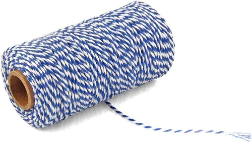 Miniatura 10 de AKOAK Cordel para panaderos, 1 rollo de cuerda de algodón de 109 yardas para envolver regalos, manualidades y decoración (verde + dorado)