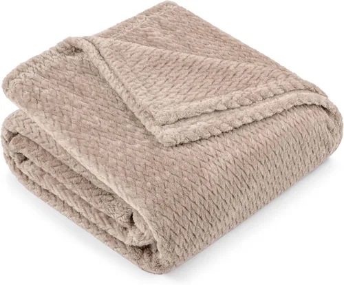 Miniatura 33 de PAVILIA - Manta de forro polar suave y sólida de color negro para sofá, mantas ligeras y mullidas y cálidas para cama, manta de franela mullida