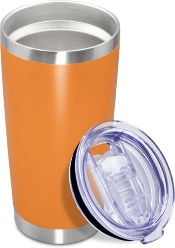 Miniatura 16 de Vaso de viaje de café de 20 onzas a granel con tapa, acero inoxidable de doble pared aislada al vacío, tazas con recubrimiento en polvo, para Rosa