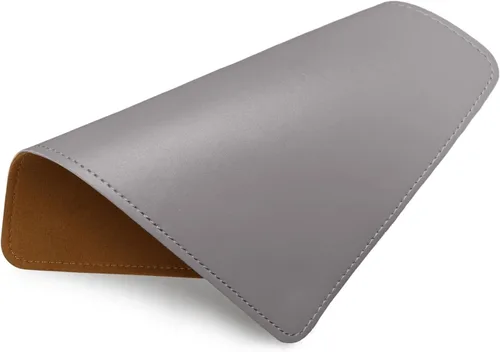 Miniatura 23 de Alfombrilla de mouse de cuero con borde cosido, base de microfibra con antideslizante impermeable, alfombrilla de mouse para computadoras, laptop, 8