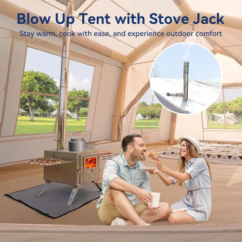 Miniatura 7 de Inflatable Tent for Camping, Waterproof Oxford Large Blow Up Hot Tent with Pump, Easy Setup Inflatable Glamping House Air Tent for Family