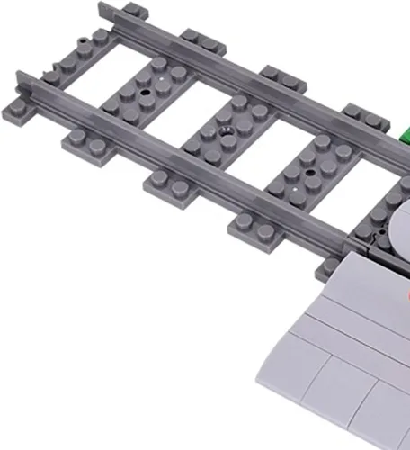 Miniatura 4 de Juego de Bloques de Construcción de Vías de Tren 01, Vías de Tren de la Ciudad, Bloques de Construcción de Paso a Nivel de Ferrocarril con Señal