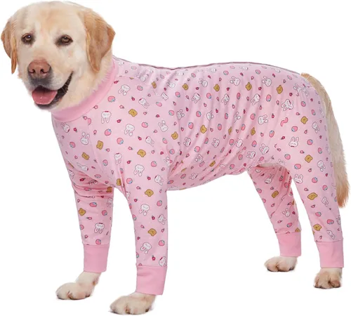 Miniatura 11 de Traje de recuperación para perros grandes y medianos después de la cirugía, mameluco antilameduras suave y transpirable para perros, alternativa al