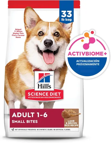 Miniatura 14 de Hill's Science Diet Adulto 1-6, Adulto 1-6 Premium Nutrition, croqueta pequeña, alimento seco para perros, cordero y arroz integral, bolsa de 33