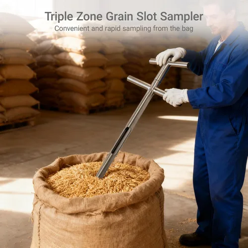 Miniatura 7 de Sonda de muestreo de grano de polvo, sonda de grano para polvos y semillas, muestreador de acero inoxidable, muestra de ladrón de granos, sonda