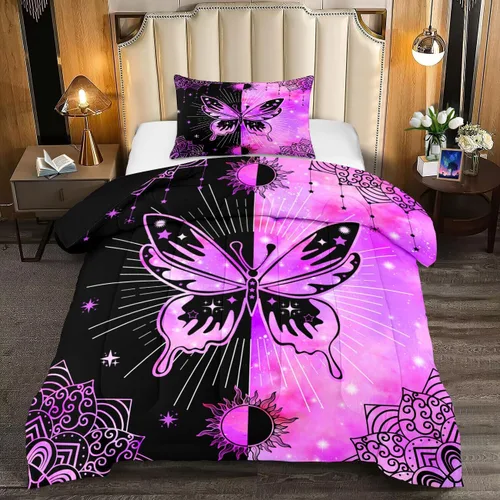 Miniatura 12 de Juego de edredón de 3 piezas con 2 fundas de almohada, tamaño Queen, diseño africano de DJ Girl de microfibra suave, regalo para mujeres y niñas