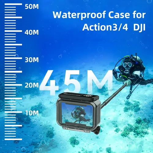 Miniatura 4 de Funda impermeable para DJI Osmo Action Camera 5 pro/4/3, con carcasa submarina antivaho carcasa carcasa soporta 147.6 ft/148 pies carcasa de buceo