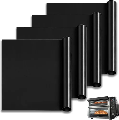 Miniatura 23 de Revestimientos para Horno para la Parte Inferior del Horno, 10"x9.7" Forros Reutilizables Antiadherentes Resistentes al Calor para Tostadora