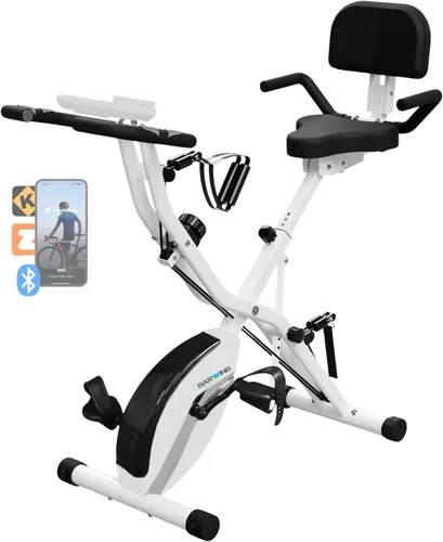 Miniatura 14 de BARWING Bicicleta de Ejercicio Estática para Entrenamiento en Casa, Bicicleta de Interior Plegable de 5 en 1 para Personas Mayores, Capacidad