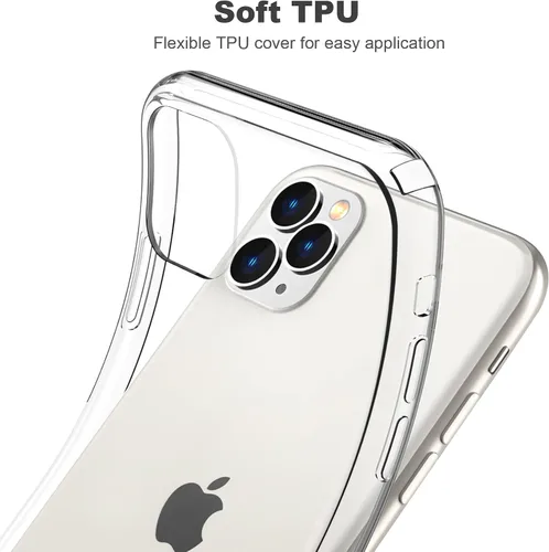Miniatura 4 de JJGoo Funda compatible con iPhone 11 Pro Max, transparente, suave, a prueba de golpes, delgada, funda protectora delgada para teléfono de 6.5