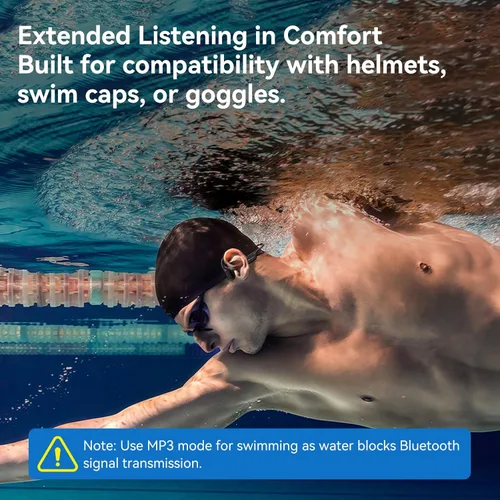 Miniatura 4 de Full-Coverage Liquid Silicone Swimming Headphones,IP68 Waterproof Underwater Headphones, Bluetooth 6.0&MP3 with 32GB Memory