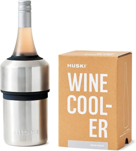 Huski Enfriador de vino | Diseño galardonado sin hielo | Mantiene el vino frío hasta 6 horas | Accesorio para vino | Cubo de hielo de próxima