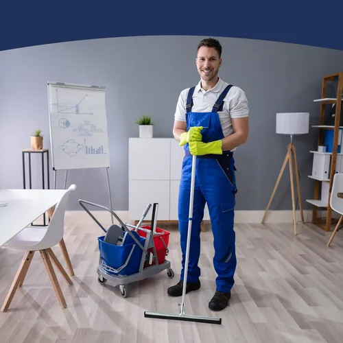 Miniatura 6 de Lasnten 2 limpiadores de piso de doble espuma para hormigón industrial de acero inoxidable con escoba de goma resistente, hoja de espuma EVA