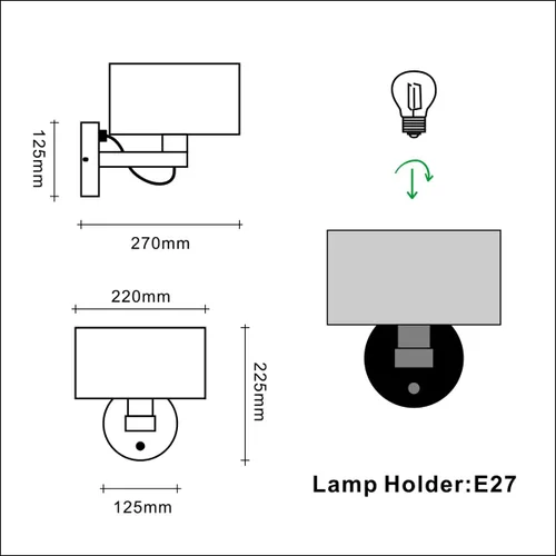 Miniatura 7 de DUHU Aplique de pared LED redondo, lámpara de pared de cemento gris cableada, lámpara de pared minimalista con diseño de acabado elegante