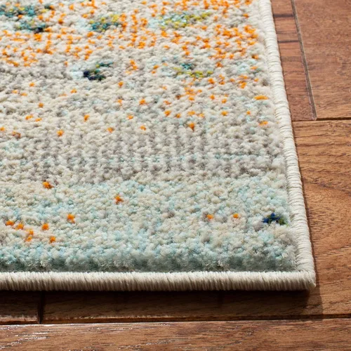 Miniatura 3 de SAFAVIEH Madison Collection - Alfombra decorativa de 3 x 5 pies, color beige y azul marino, diseño abstracto moderno, no desprende pelusa y de fácil