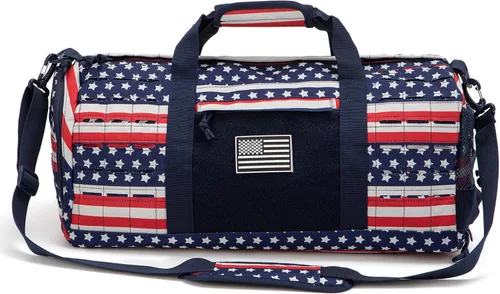 Miniatura 18 de QT&QY Bolsa táctica militar de 40 litros para hombre, bolsa de gimnasio, bolsa de viaje, bolsa de entrenamiento con compartimento para zapatos