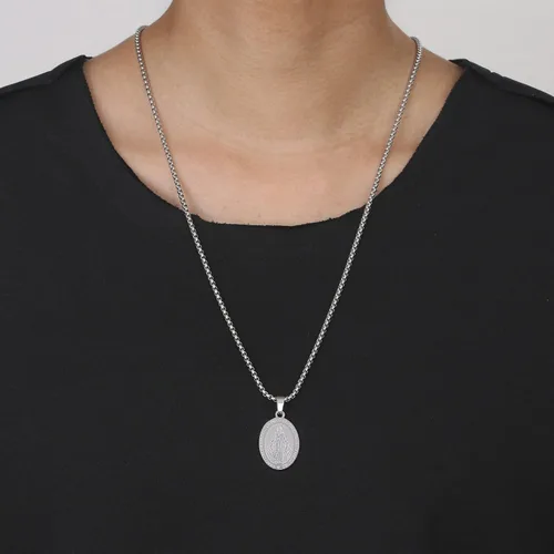 Miniatura 6 de Collar de San Miguel, San MiguelVirgen MaríaRafaelJudeCristóbalBenedictoJoséPatrickFranciscoFlorianThomasAnthony, acero inoxidable, 24