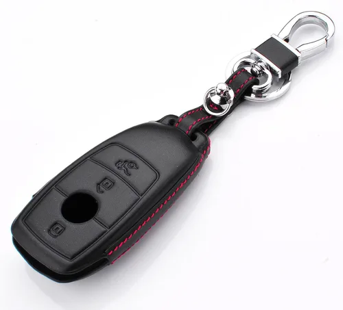Miniatura 3 de Funda para llavero de cuero genuino para Mercedes-Benz 2019-2022 A Clase C Clase G Clase 2017-2022 Clase E 2018-2021 Clase S Clase S Funda