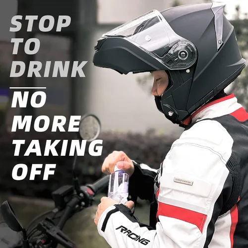 Miniatura 4 de Casco modular de motocicleta abatible de doble visera para hombre, aprobado por puntos 965